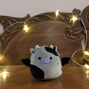 3.5" Bridgette Cow Bat Squishmallow Clip